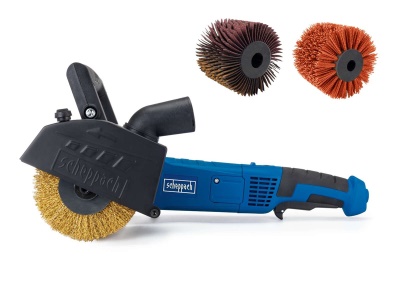 Scheppach MRS 1300 - kartáčová / renovační bruska + nylonový a smirkový kartáč K80