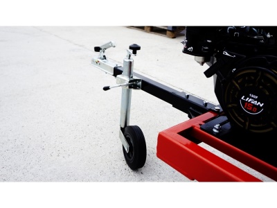 Diskový štěpkovač RTS-630 + Podvozek pro terénní přepravu Remet (spalovací motor 15 HP)