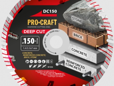 Diamantový řezný kotouč Deep Cut Procraft DC150