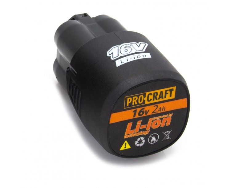 Baterie akumulátorová, 16V Li-ion, 2000mAh  Procraft 16/2