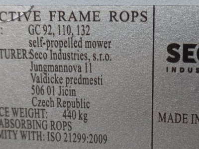 Travní traktor SECO Goliath 4x4 - SEČENÍ 92 CM