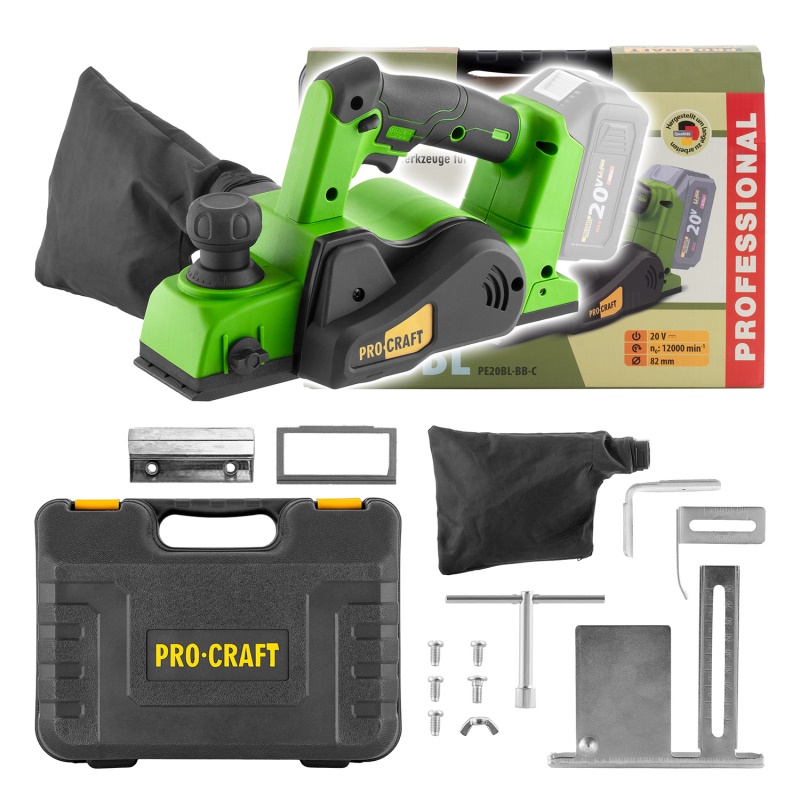 Aku hoblík Procraft PE20BL (bez baterie a nabíječky)
