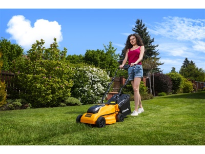 Riwall PRO RALM 3320i SET - aku travní sekačka 20 V + 1x 4Ah baterie + nabíječka 2,4 A