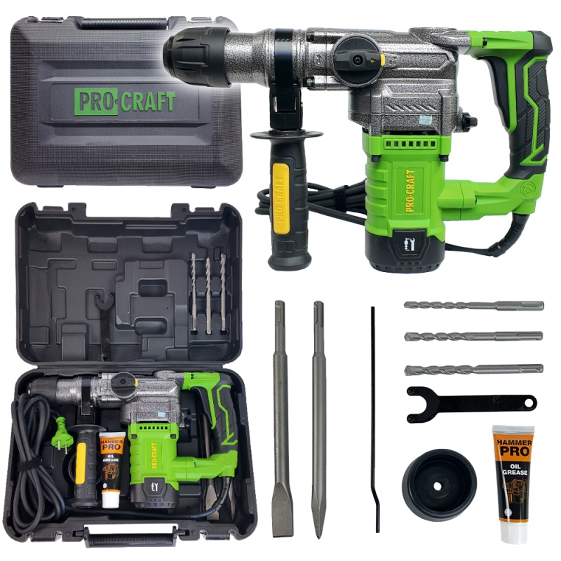 Kombinované vrtací a sekací kladivo Procraft BH1300, SDS Plus