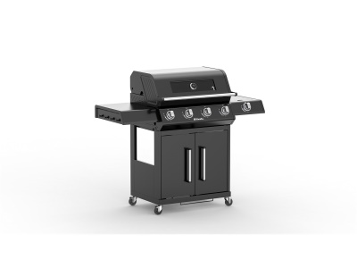 Riwall PRO RGG 41 EXL - luxusní plynový gril 17 kW se čtyřmi hořáky a bočním vařičem