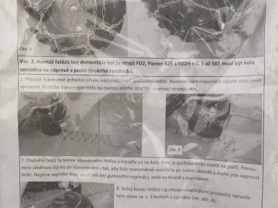 Sněžná fréza Dakr SF70 + sněžné řetězy