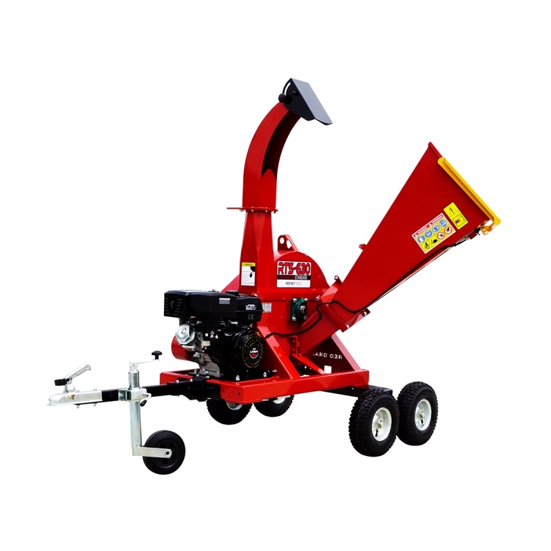 Diskový štěpkovač RTS-630 + Podvozek pro terénní přepravu Remet (spalovací motor 15 HP)