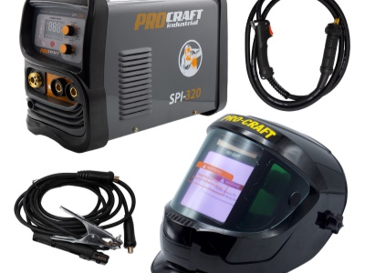 Svařovací poloautomatický invertor (CO2) Procraft SPI-320 a svářecí kukla SPH1000
