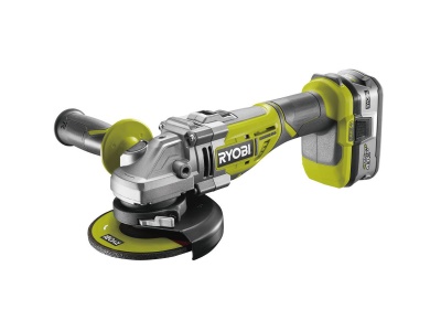 Ryobi R18AG7-140S - aku 18 V bezuhlíková úhlová bruska 125 mm + 4Ah baterie + nabíječka ONE+