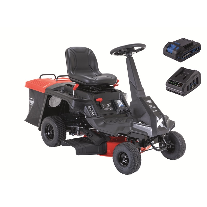 Scheppach MR 230-61 - travní rider 61 cm s zadním a bočním výhozem a mechanickou převodovkou