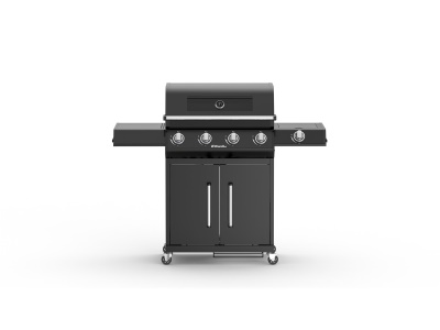 Riwall PRO RGG 41 EXL - luxusní plynový gril 17 kW se čtyřmi hořáky a bočním vařičem