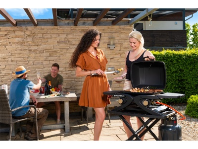 Riwall PRO RGG 20 Compact - přenosný plynový gril 4,2 kW se dvěma hořáky