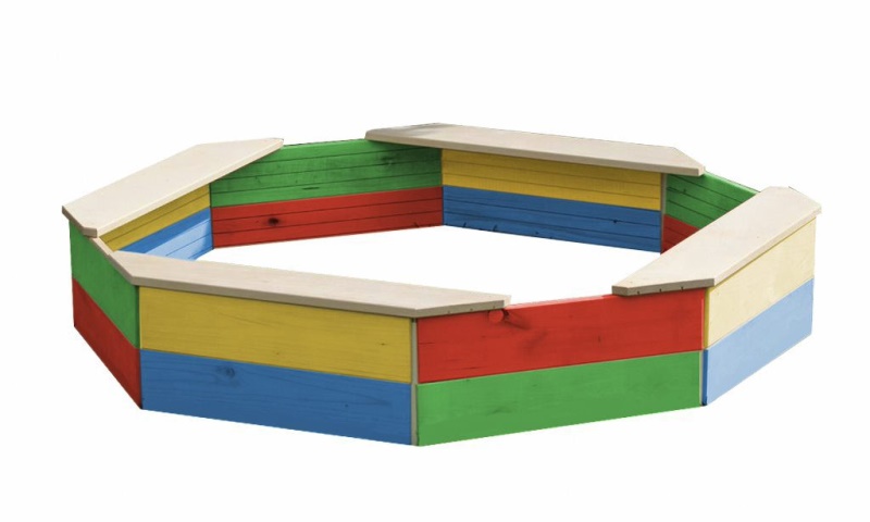 Pískoviště osmihranné barevné - T-Wood