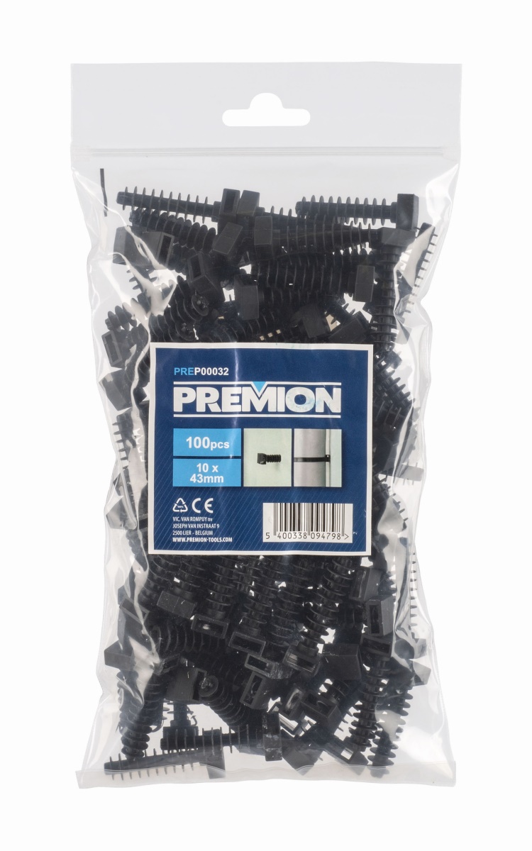 PREP00032 - Hmoždinka pro stahovací pásky černá 10 x 43mm 100ks