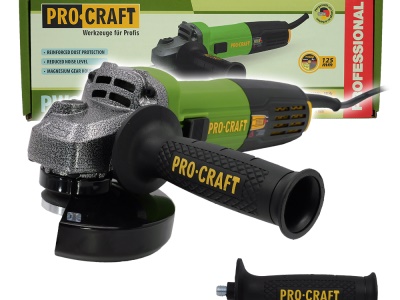 Bruska úhlová Procraft PW1050 + rychloupínací matice, 10x řezný kotouč, 2x lamelový kotouč