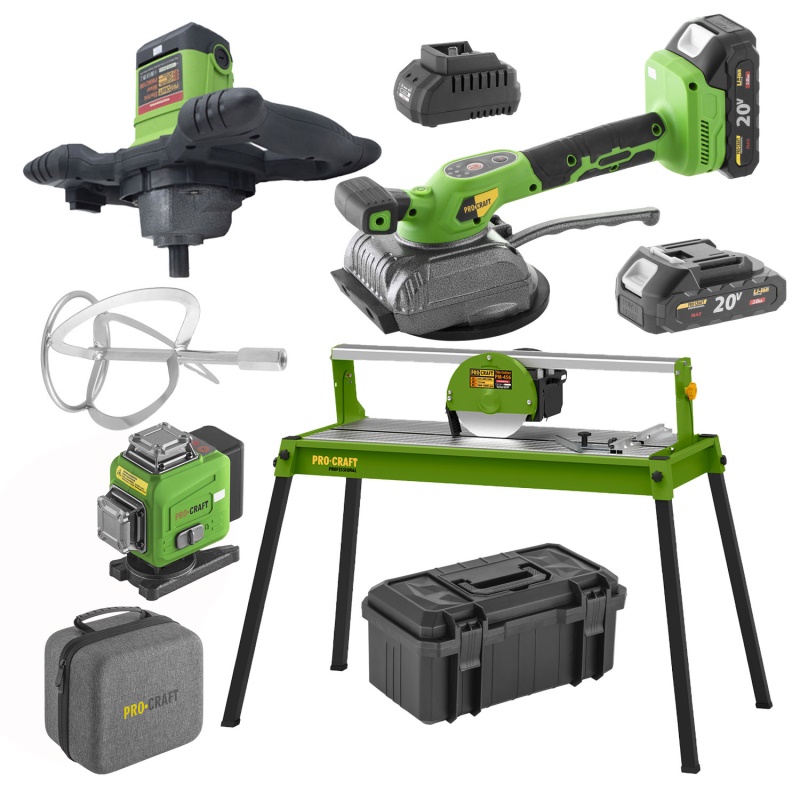 Sada pro práci s dlažbou a stavebními směsmi Procraft BUILDSET