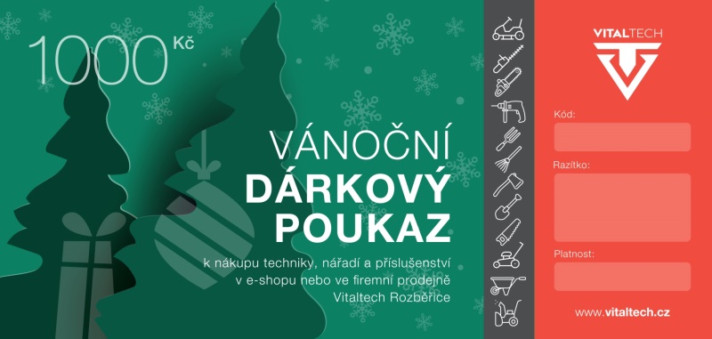 Dárkový poukaz Vitaltech 1 000 Kč