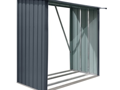 Riwall PRO RMWS 3x7 Anthracite - přístřešek na dřevo 2 x 1,5 m s pultovou střechou antracit