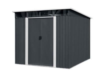 Riwall PRO RMSP 9x8 Anthracite LUX - zahradní domek kovový 2,4 x 2,8 m s pultovou střechou antracit