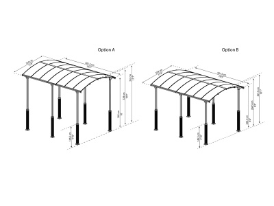 Palram - Canopia Arcadia Alpine Kit - sada 2 noh na zvýšení přístřešků řady Arcadia