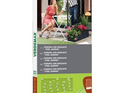 VERDEMAX kov.truhlík se stěnou 8536