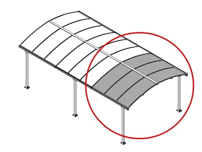 Palram - Canopia Rozšiřovací modul pro přístřešky řady Arcadia (210 cm)