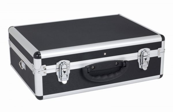 PRM10102B - Hliníkový kufr se zámky 460x330x160 mm černý