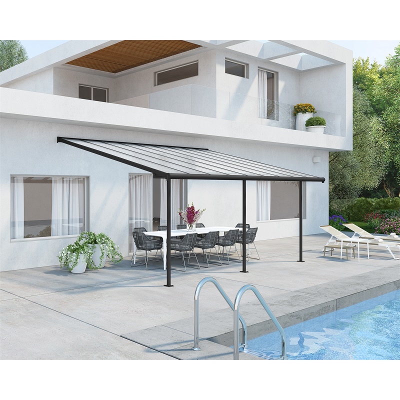Palram - Canopia Sierra 5400 antracit 3 x 5,46 - Hliníková (montovaná) pergola