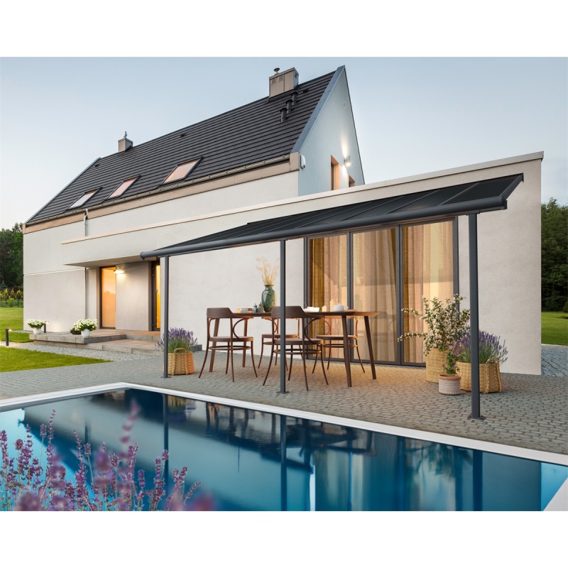 Palram - Canopia Capri 5400 antracit 3 x 5,46 - Hliníková (montovaná) pergola