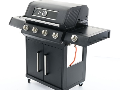 Riwall PRO RGG 41 EXL - luxusní plynový gril 17 kW se čtyřmi hořáky a bočním vařičem