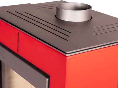 HS Flamingo Evenes červená - krbová kamna