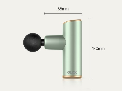 GLOX609G - Masážní pistole mini, hliníková