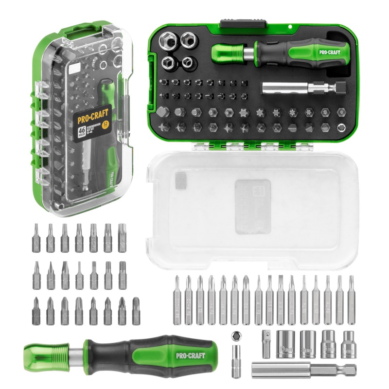 46dílná sada bitů Procraft SS-46, S2