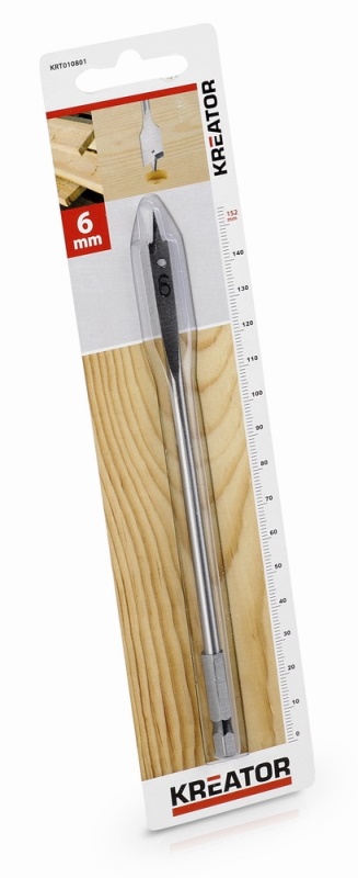 KRT010801 - Plochý vrták do dřeva 6 x 152 mm