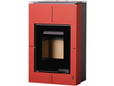 HS Flamingo SAPORO 11 červená - teplovzdušná krbová kamna