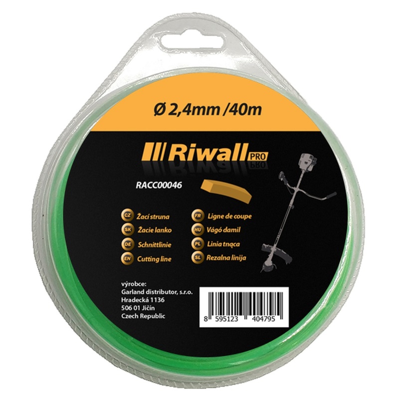 Riwall PRO - Žací struna 2,4mm / 40m ( čtvercový průřez )