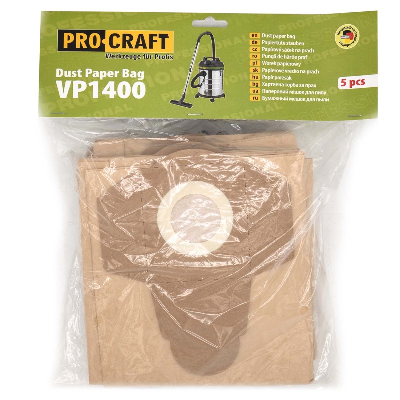 Saček papirovy pro průmyslový vysavač Procraft VP1400