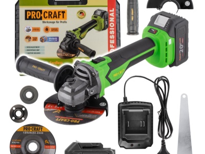Aku úhlová bruska Procraft PGA22, 125mm