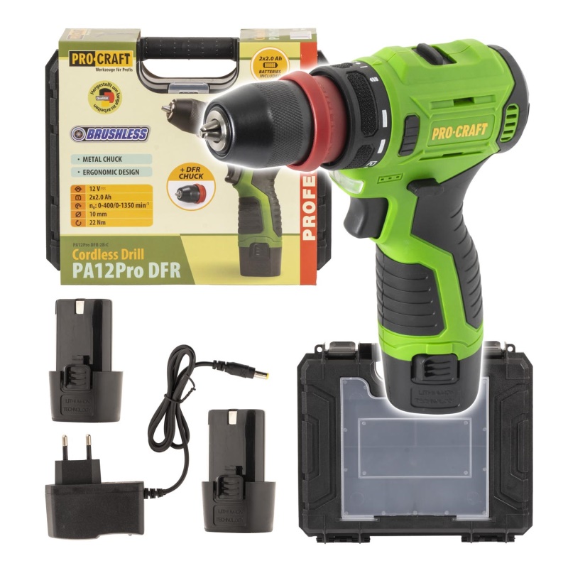 Aku šroubovák Procraft PA12Pro DFR-2b-c