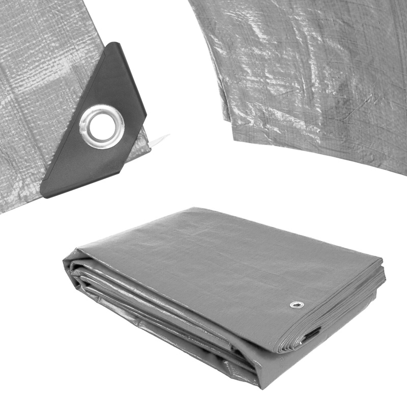 Plachta Procraft ST10x12 200g/m2 nepromokavá s oky 10x12 m stříbrná