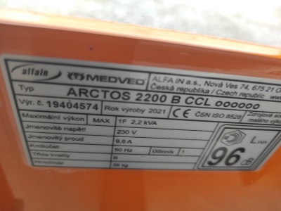 Elektrocentrála Medved Arctos 2200 B CCL