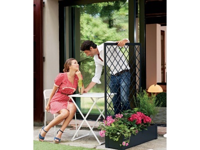 VERDEMAX kov.truhlík se stěnou 8536