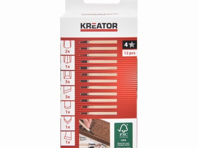 KRTH23602 - Mini dláta na dřevo sada 12ks
