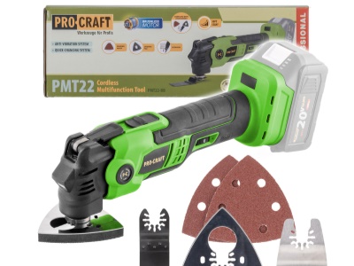 Aku multifunkční oscilační bruska Procraft PMT22bb (bez baterie a nabíječky)