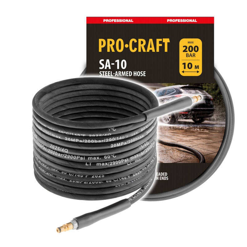 Armovaná hadice (oboustranný závit) Procraft SA-10, 10m