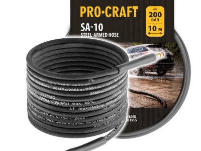 Armovaná hadice (oboustranný závit) Procraft SA-10, 10m