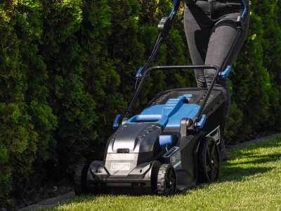 Scheppach BC-MP430-X-SET XL2 - 2x20 V IXES aku sekačka 4v1 s bezuhlíkovým motorem + 2x 4Ah baterie + duální nabíječka 4,5 A
