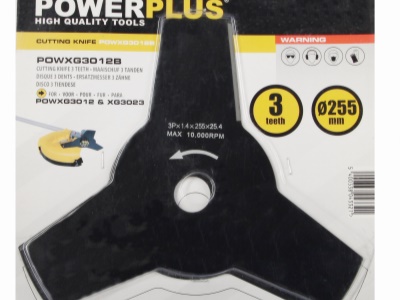 POWXG3012B - Žací nůž pro křovinořezy 255mm 3T