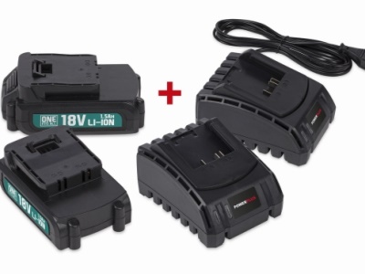 POWEBG7565 - AKU sekačka 18V LI-ION 400mm  plus 2x nabíječka  plus  2x  bat. 18V 1,5Ah