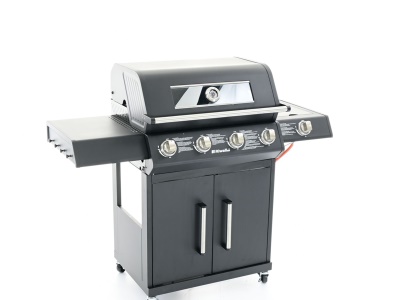 Riwall PRO RGG 41 EXL - luxusní plynový gril 17 kW se čtyřmi hořáky a bočním vařičem